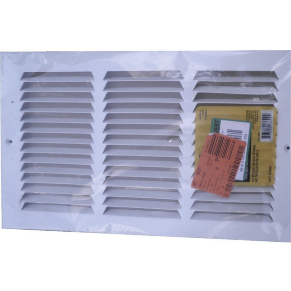 Everbilt 14 in. x 8 in. Steel Wall / Ceiling Return Air Grille in White - Picture 1 of 4